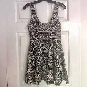 Tribal Print Fit & Flare Dress (with built in shorts!)